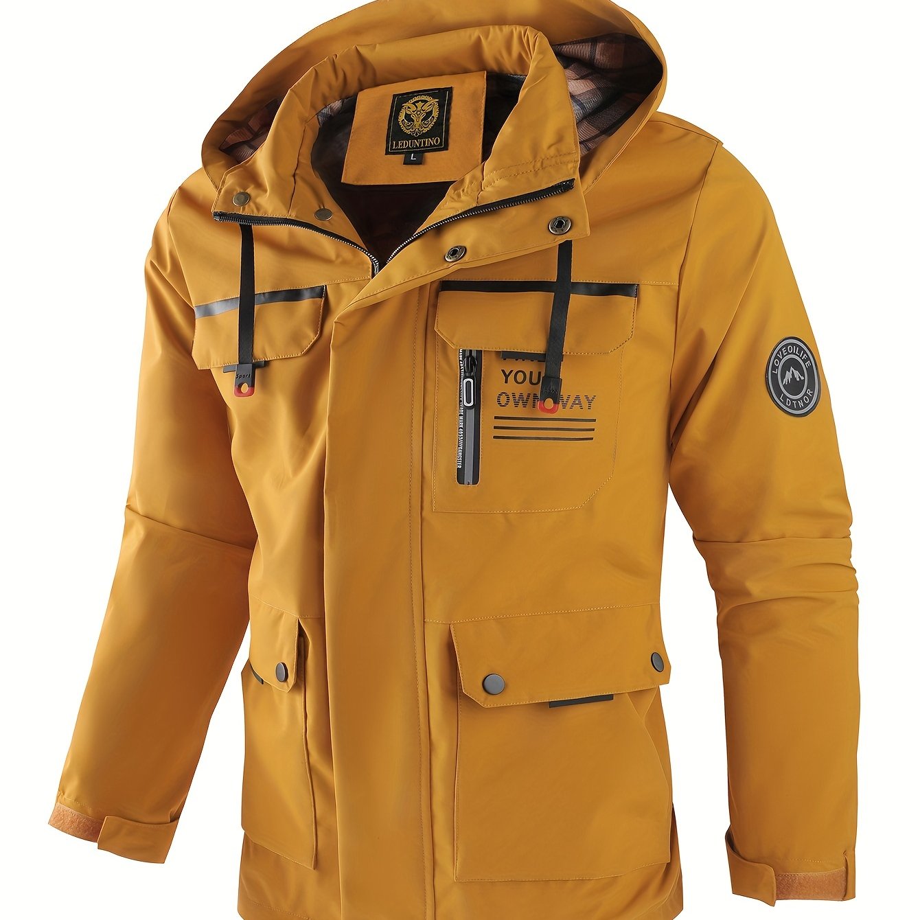 Stylish Men's Casual Bomber Jacket – Lightweight, Durable & Easy-Care for Spring/Fall Weather with Functional Pockets