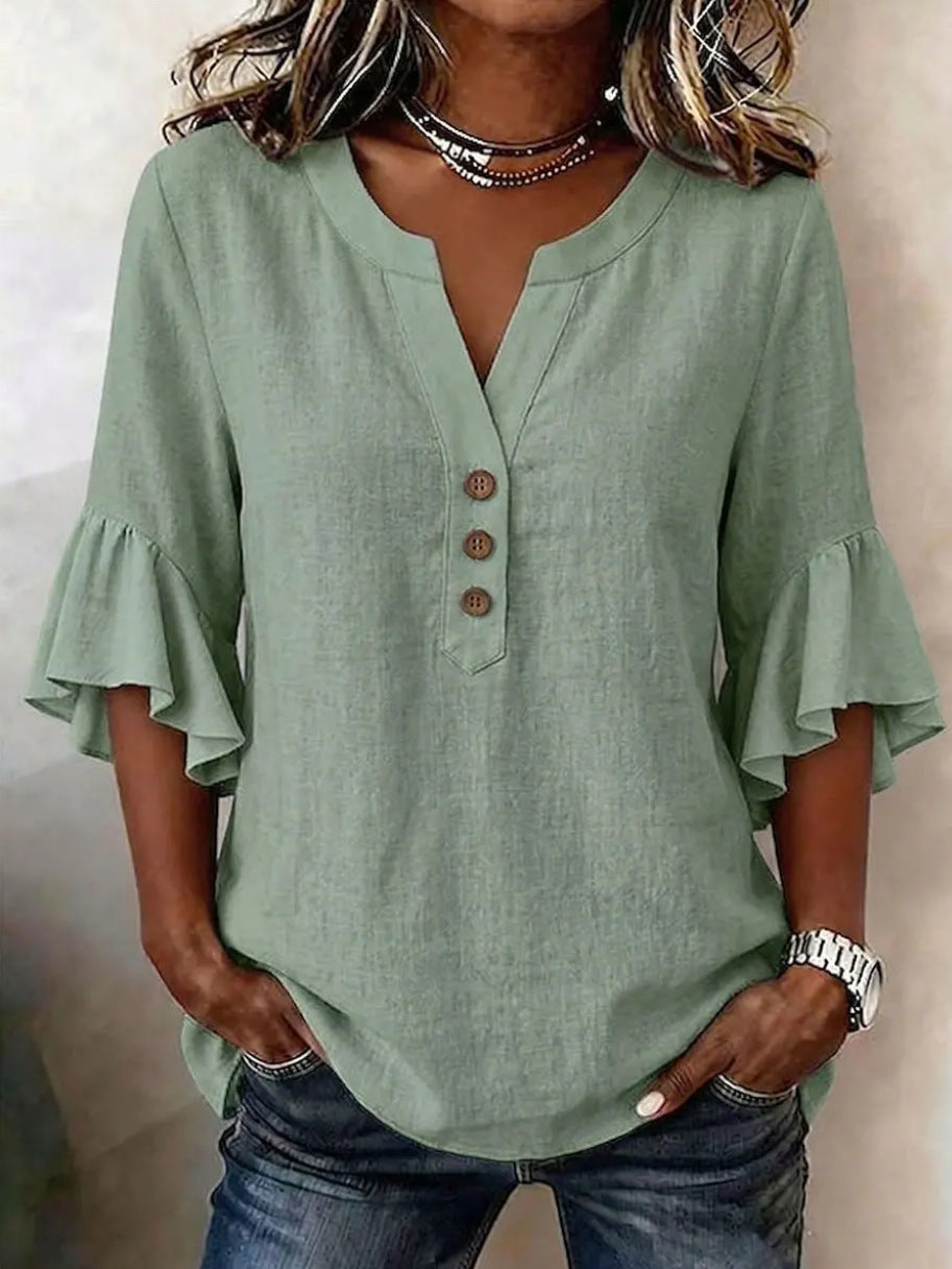 Women's Oversized Relaxed-Fit Blouse