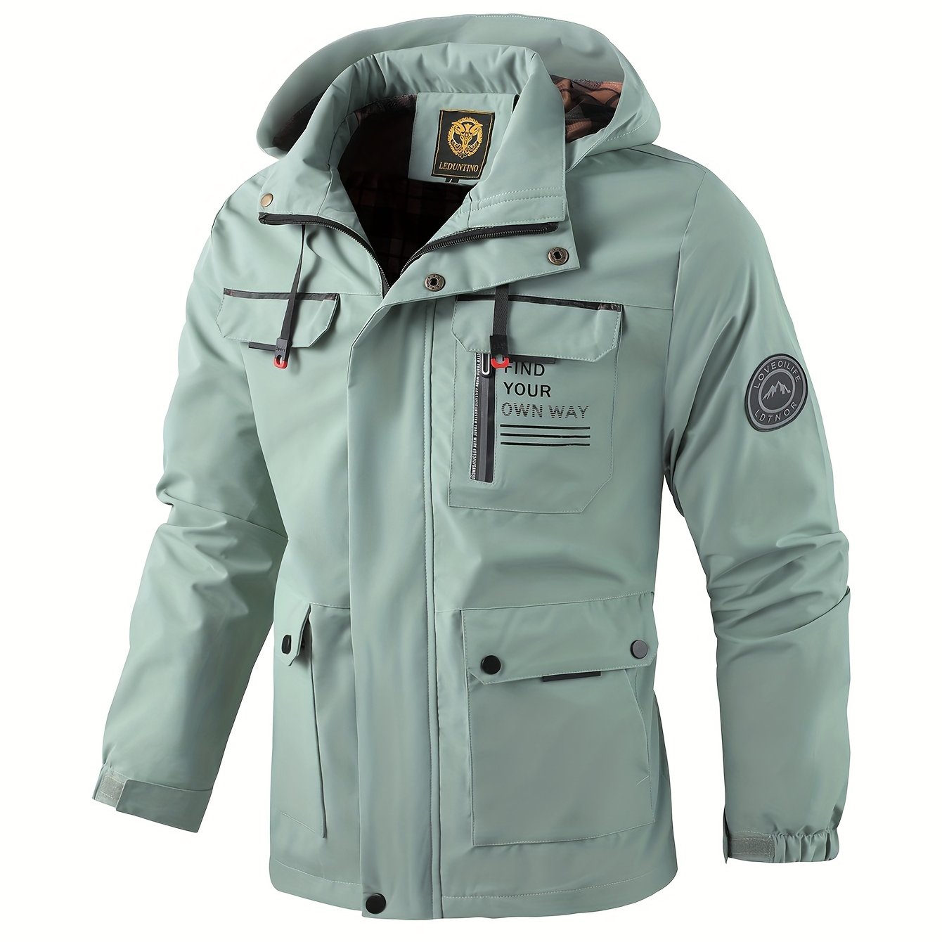 Stylish Men's Casual Bomber Jacket – Lightweight, Durable & Easy-Care for Spring/Fall Weather with Functional Pockets