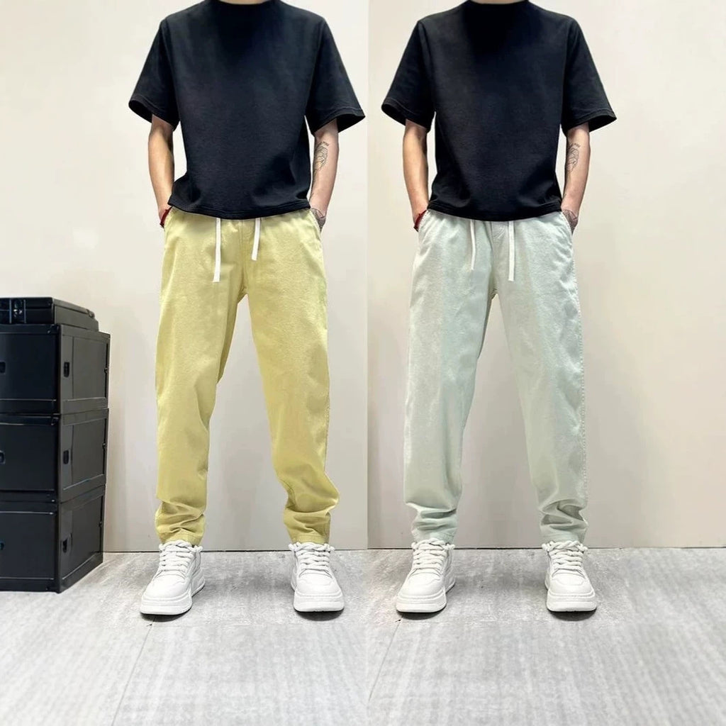 Men's Slim-Fit Straight-Leg Casual Pants