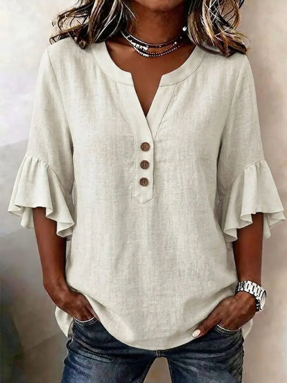 Women's Oversized Relaxed-Fit Blouse