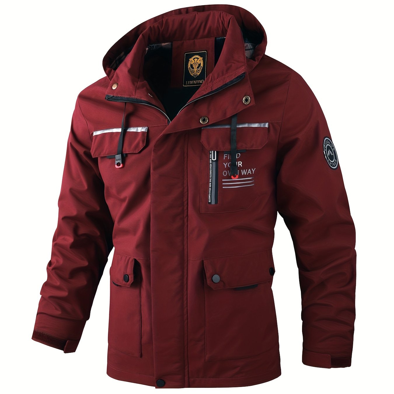 Stylish Men's Casual Bomber Jacket – Lightweight, Durable & Easy-Care for Spring/Fall Weather with Functional Pockets