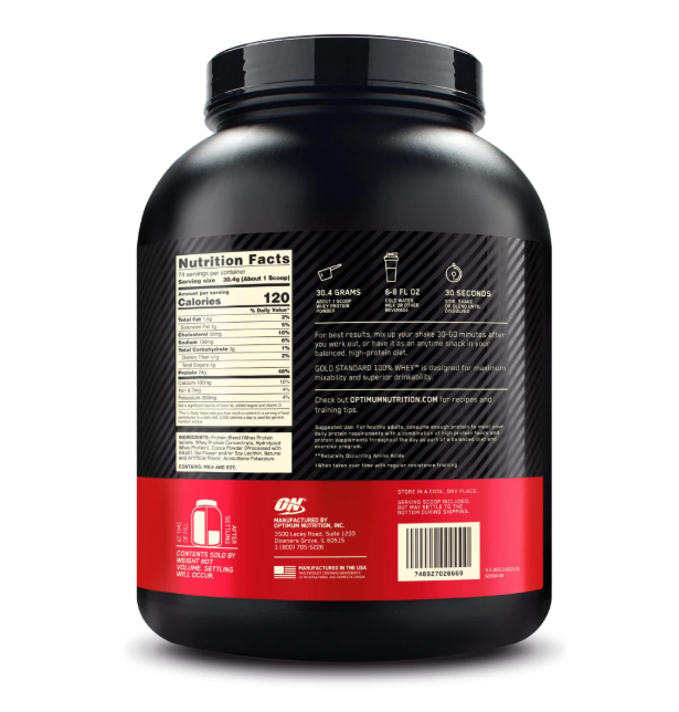 Optimum Nutrition Gold Standard Whey – Double Rich Chocolate, 5 lb